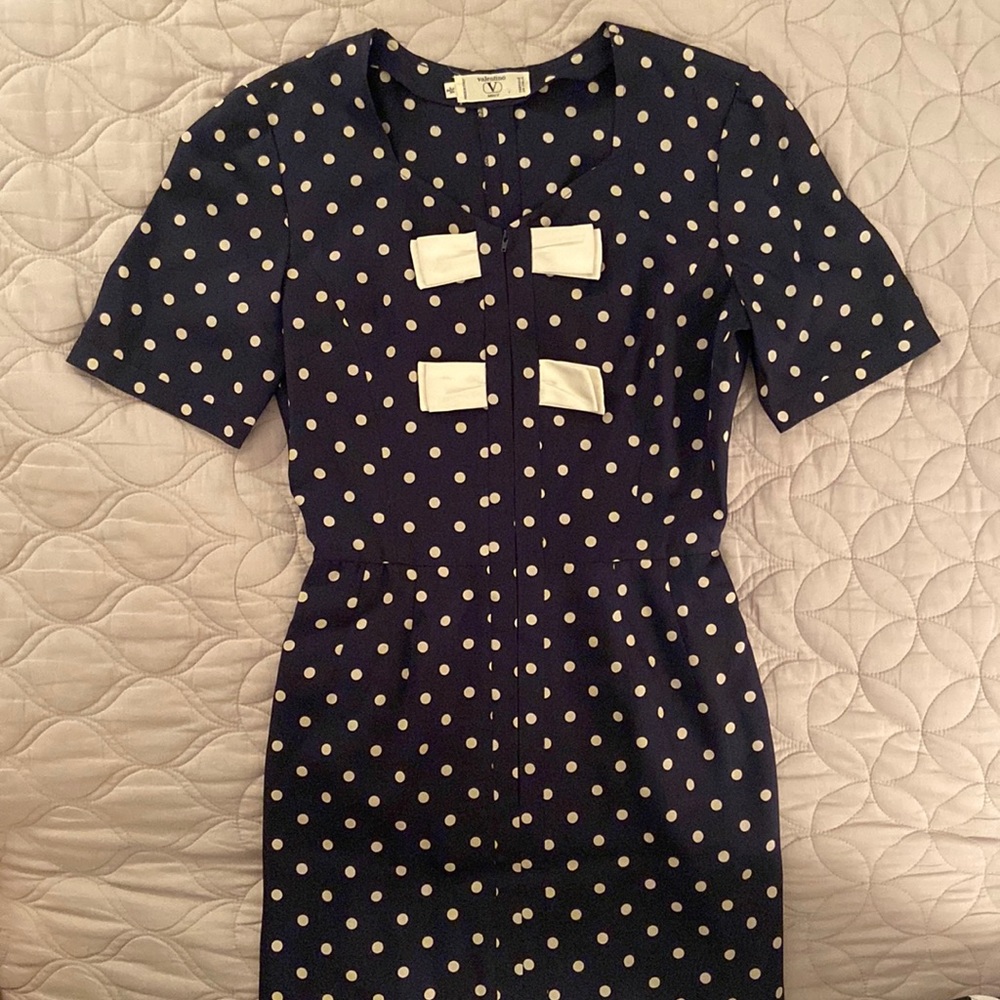 Polka Dot Miss V Valentino Silk Dress